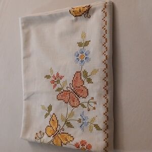 Butterfly Embroidered Tablecloth